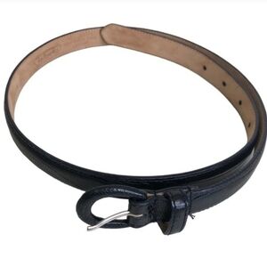Talbots Genuine Black Leather Belt Made in Italy Women’s Size S